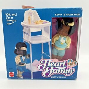 Vintage RARE AA 1987 Barbie The Heart Family Kevin & Highchair Mattel #5395